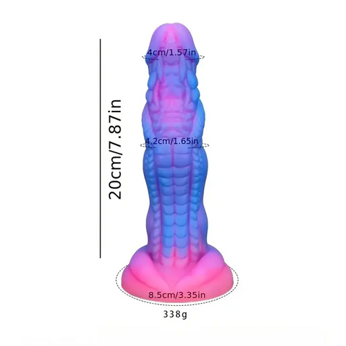 7.87in Alien Dragon Anal Plug Liquid Silicone Monster Dildo For Women