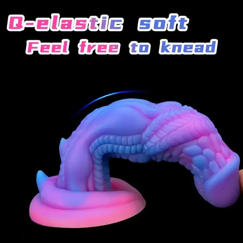 7.87in Alien Dragon Silicone Monster Penis Dildo With Strong Suction Cup