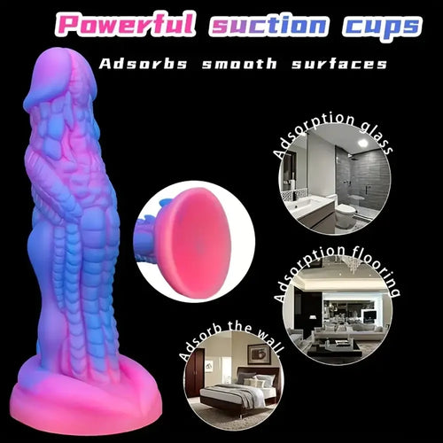 7.87in Alien Dragon Silicone Monster Penis Dildo With Strong Suction Cup