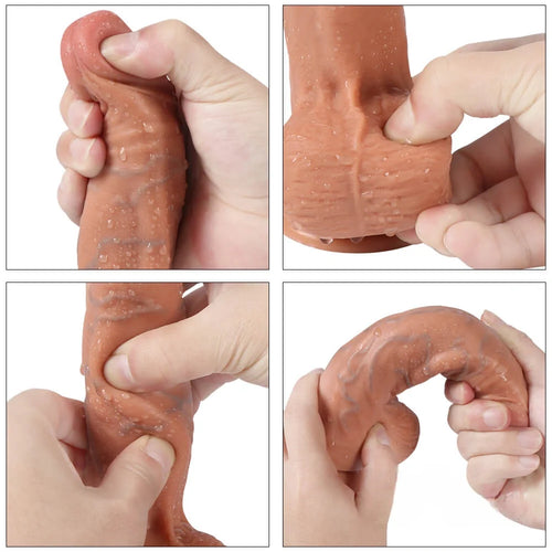 7.87in Extreme Realistic Vivid Silicone Dildo With Veins