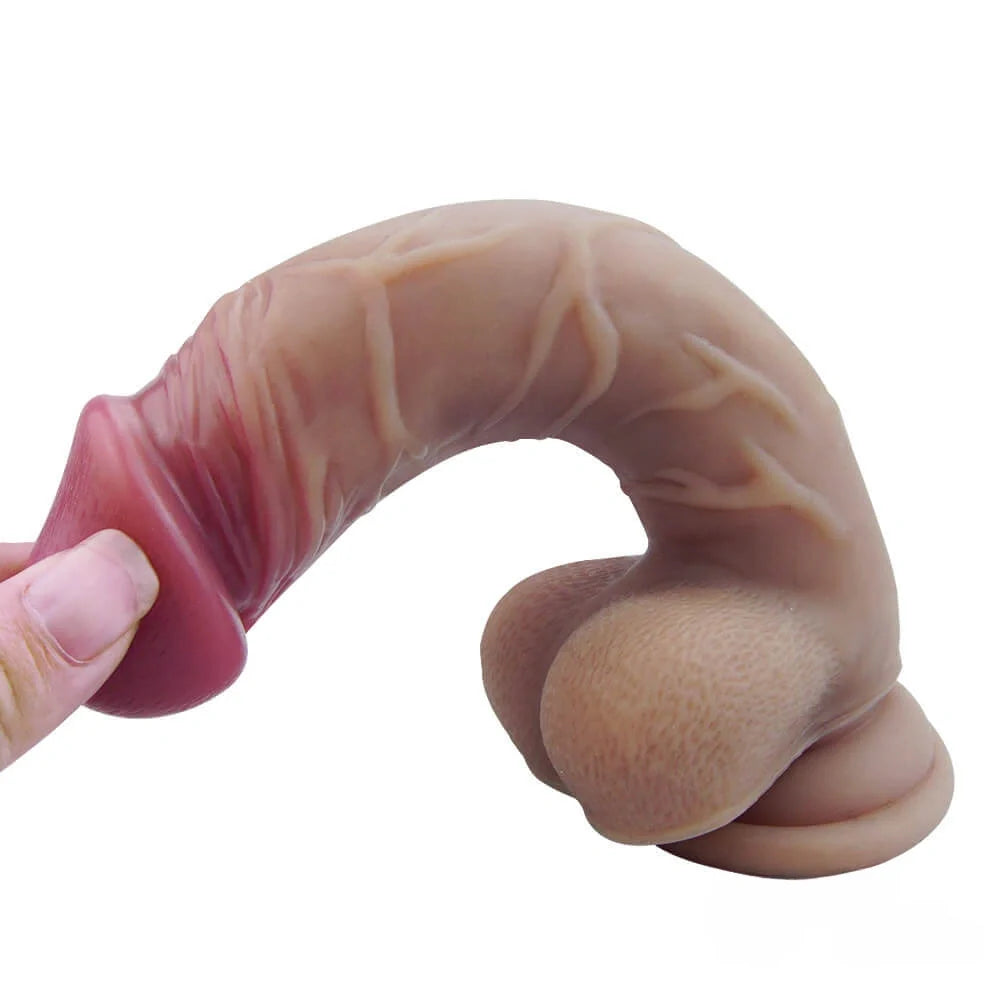 7.87in Flesh Body Nice Dildo With Lifelike Glans Veins