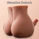 7.87in Premium Realistic Silicone Flexible Dildo Sex Torso With Anus