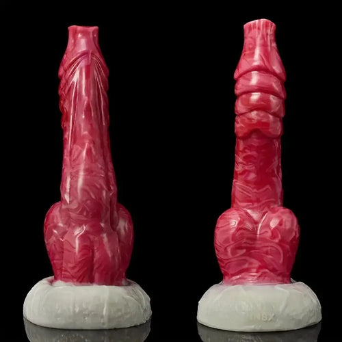 7.87in Realistic Animal Dog Knot Soft Silicone Odd Dildo For Men Women