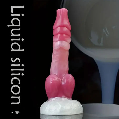 7.87in Realistic Animal Dog Knot Soft Silicone Odd Dildo For Men Women