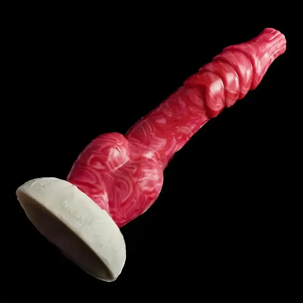 7.87in Realistic Animal Dog Knot Soft Silicone Odd Dildo For Men Women