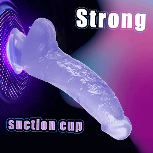 7.87in Realistic Penis PVC Skin Feel Phallus Sex Toy For Women Masturbation