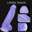 7.87in Realistic Penis PVC Skin Feel Phallus Sex Toy For Women Masturbation