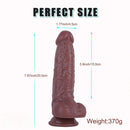 7.87in Realistic Penis PVC Skin Feel Phallus Sex Toy For Women Masturbation