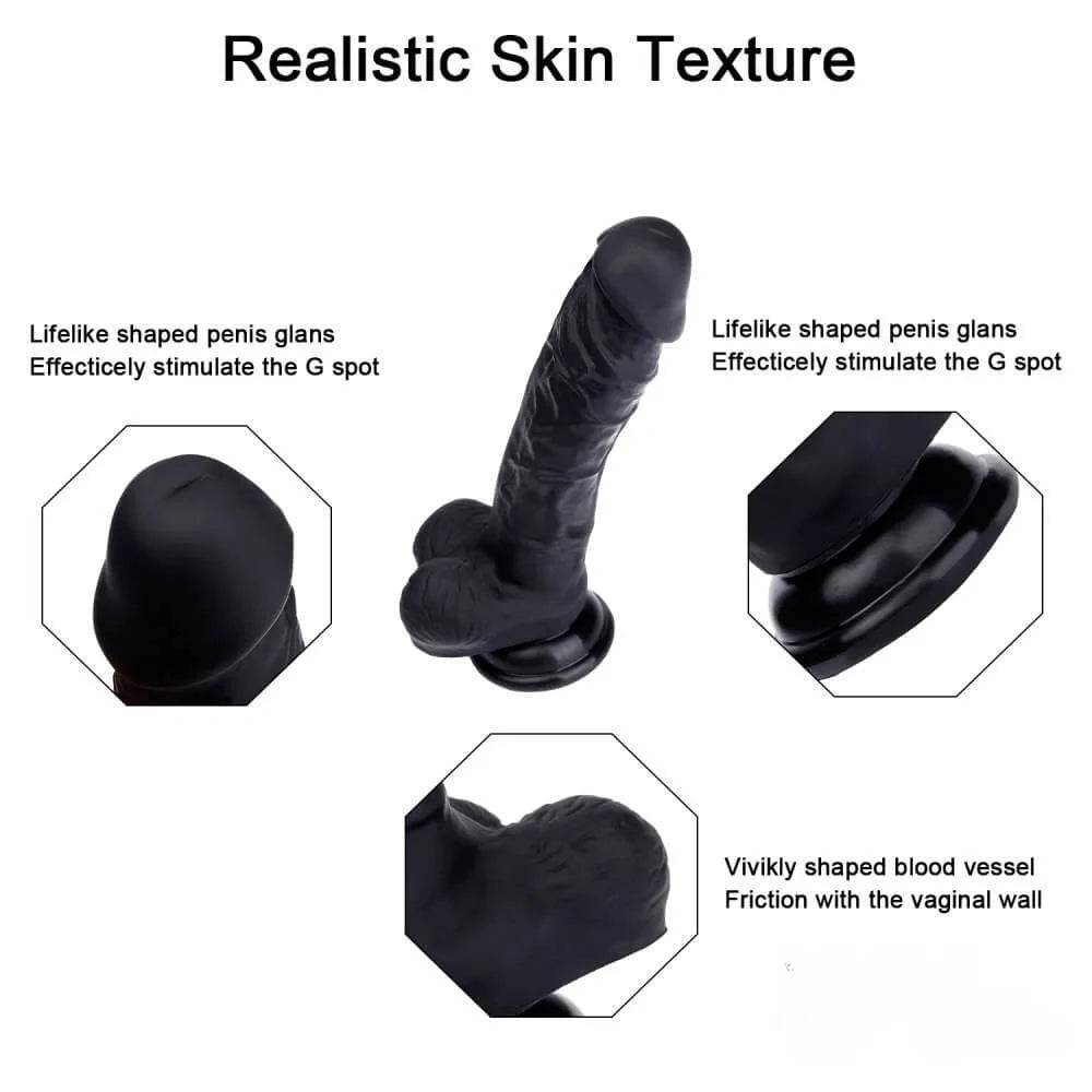 7.87in Realistic Veins Glans Dildo For Vaginal Stimulation