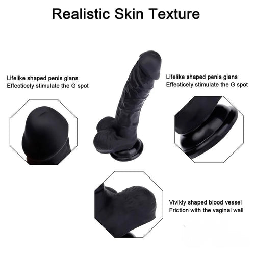 7.87in Realistic Veins Glans Dildo For Vaginal Stimulation