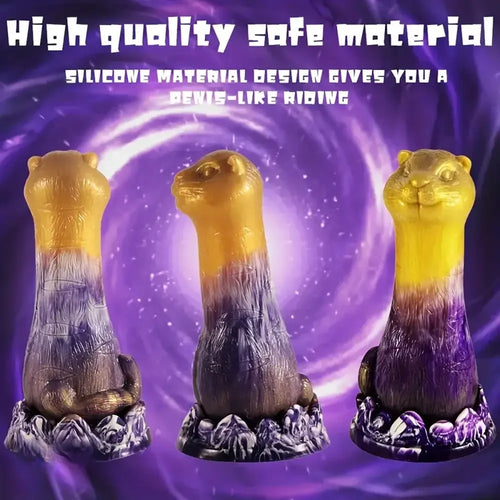 7.87in Silicone Tiger Dildo With Suction Cup Realistic Visceral Toy