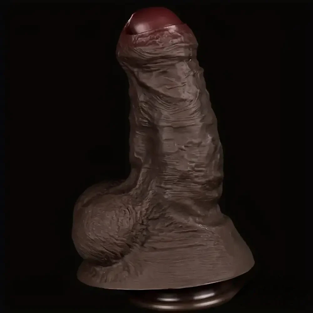 7.87in Superb Skin Thick Real Feeling Silicone Dildo For Women Men