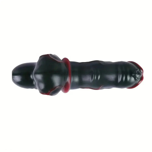 7.8in Alien Mutant Simulation Penis Colorful Ribbed Vaginal Handle Dildo