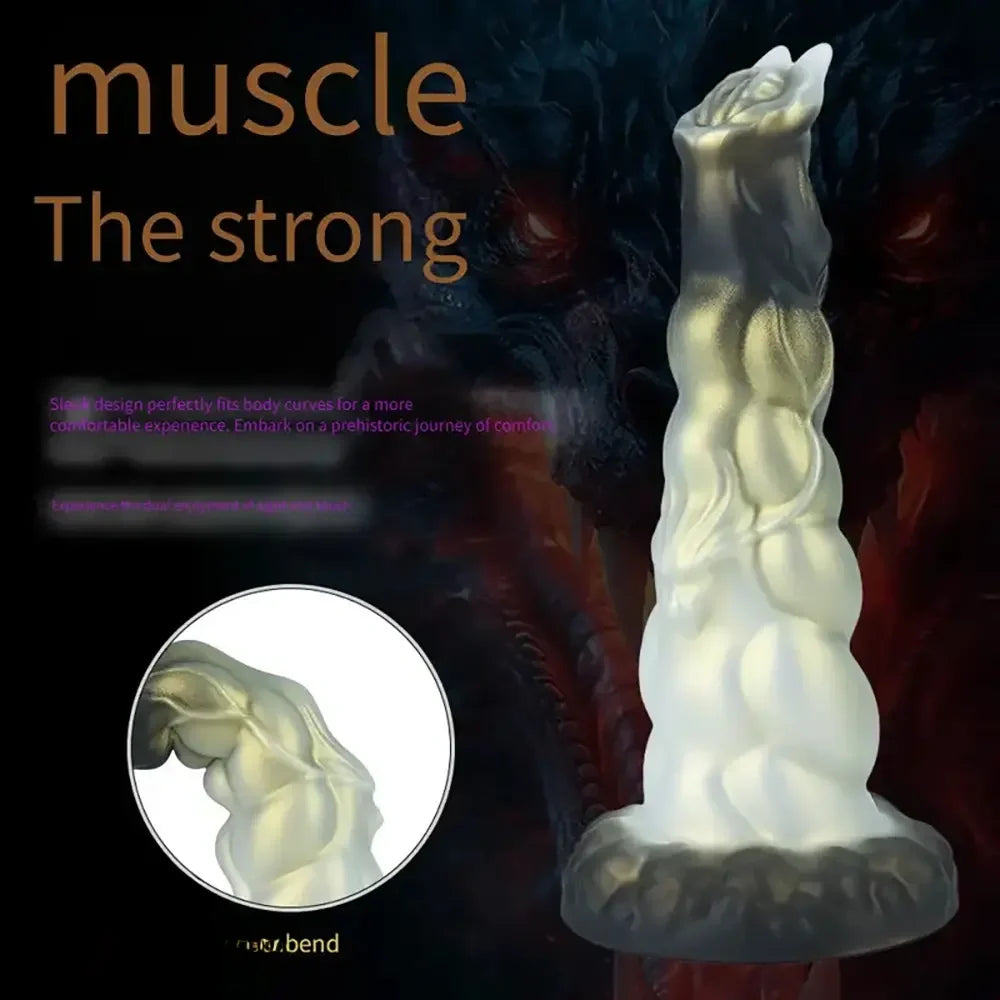 7.95in Hands-Free Monster Silicone Dildo With Strong Suction Cup