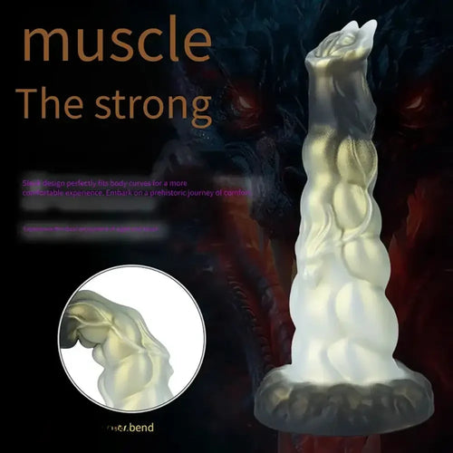 7.95in Hands-Free Monster Silicone Dildo With Strong Suction Cup