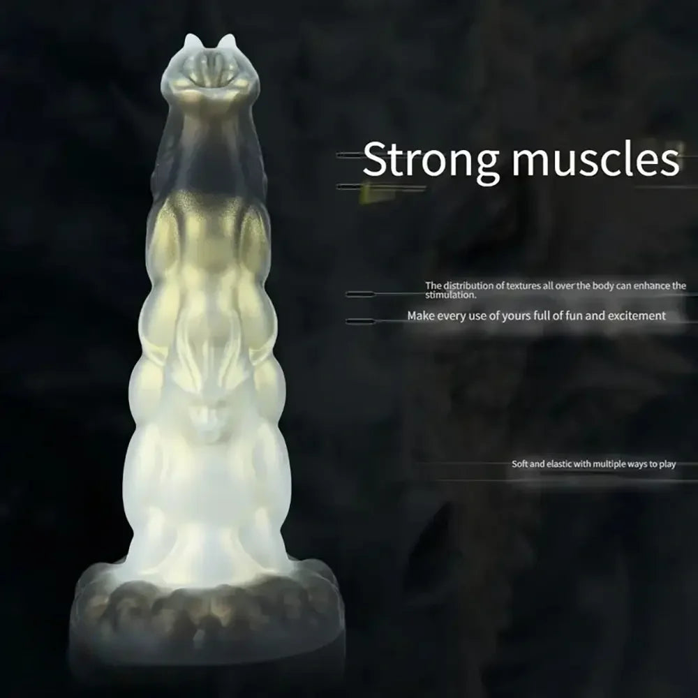 7.95in Hands-Free Monster Silicone Dildo With Strong Suction Cup