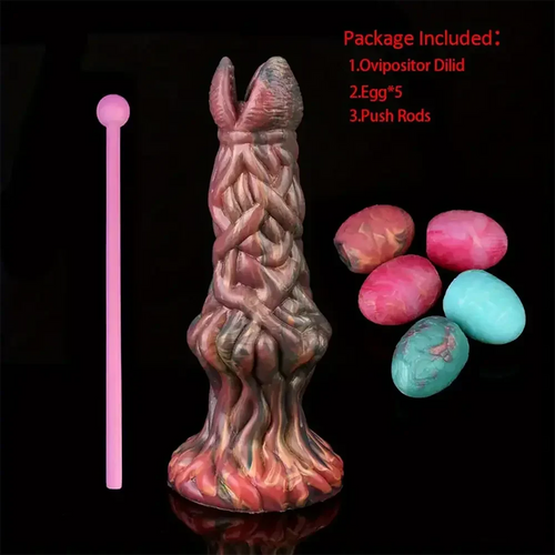 7.99in Silicone Soft Big Knot Alien Ovipositor Dildo For Women Lay Eggs
