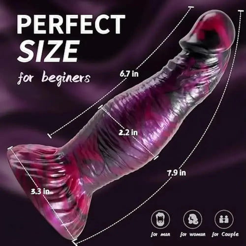 7.9in Monster Dildo For Beginners Odd Silicone Dildo For Hands-Free Play