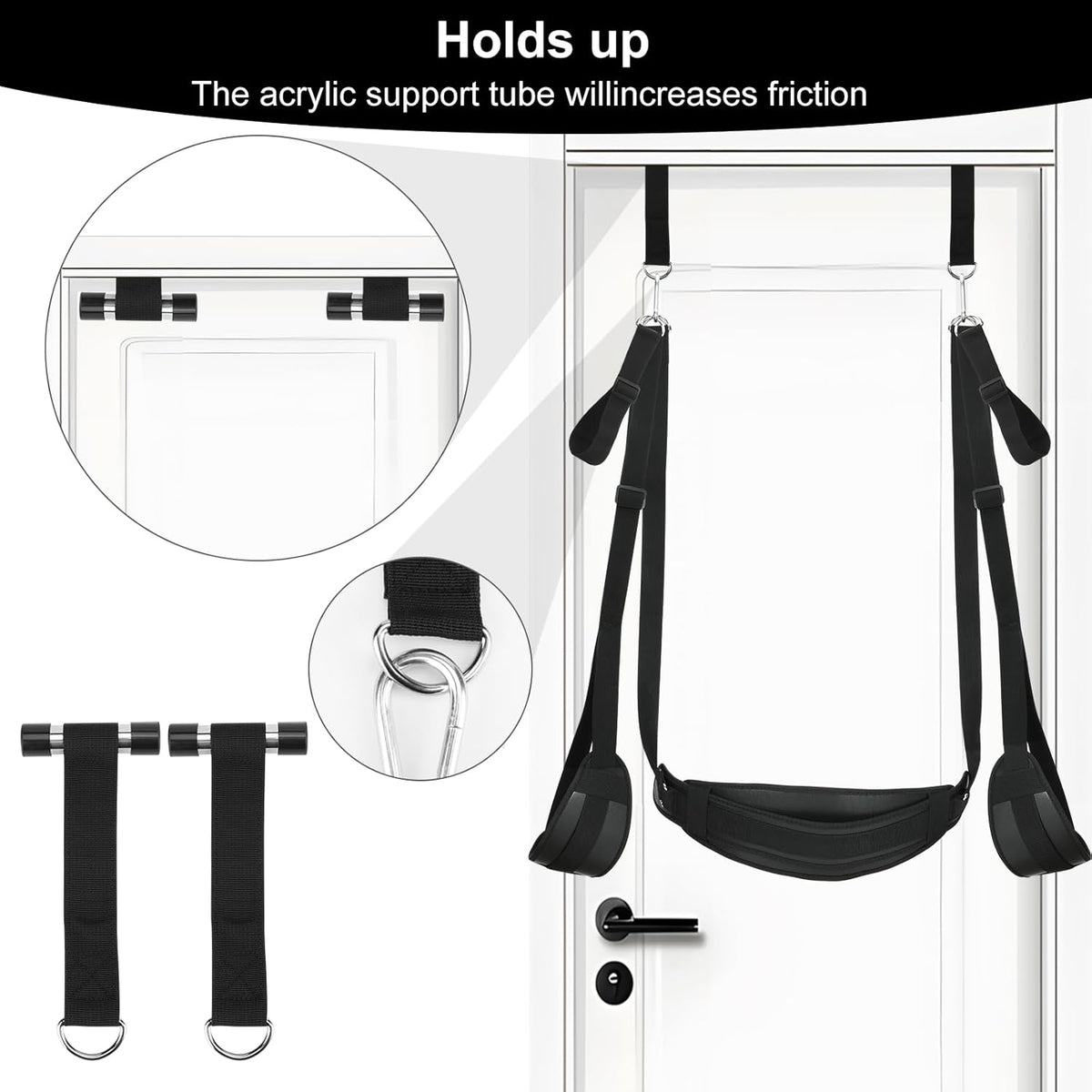 BDSM Sex Swing Bondage Slave Soft Plush Sex Slings with Adjustable Restraints for Couple