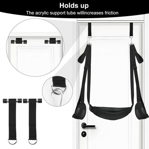BDSM Sex Swing Bondage Slave Soft Plush Sex Slings with Adjustable Restraints for Couple