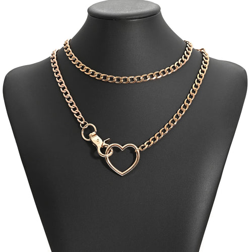 Heart Loop Slip Chain Choker