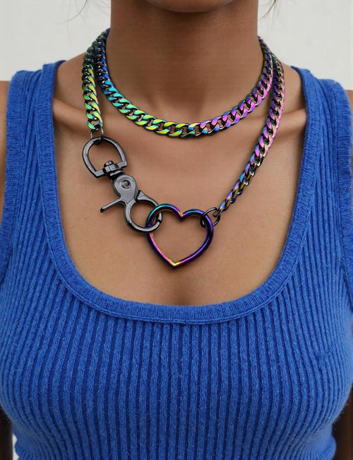 Heart Loop Slip Chain Choker