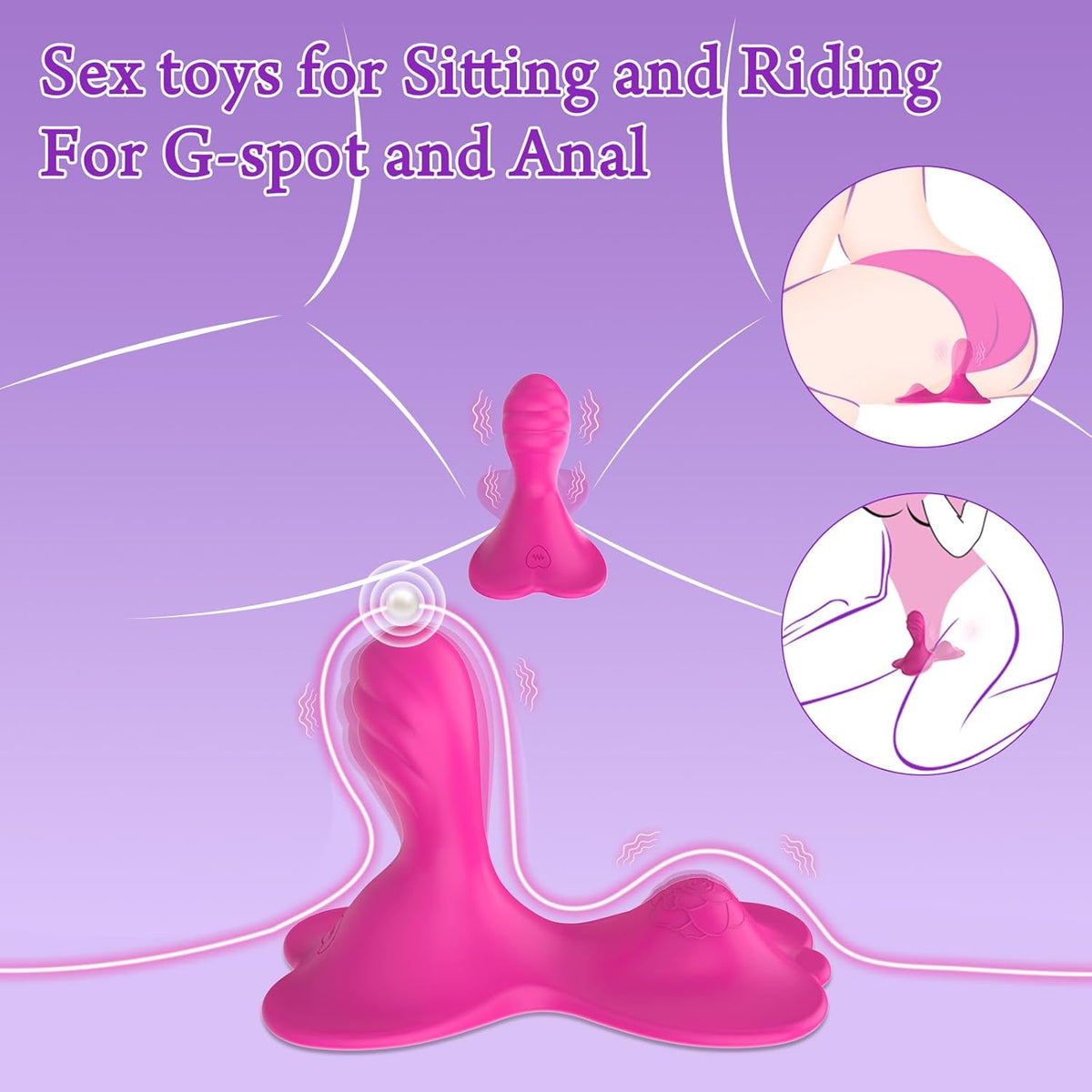 Sit-Ride Butterfly G-Spot Vibrating Cushion with APP Control