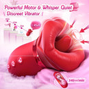 4IN1 Mouth Sucking Vibrator Rose Sex Toy