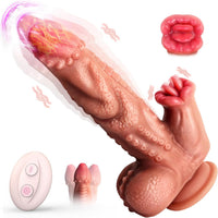 Snake Warrior 9.5in Thrusting Rotation Swinging Dildo Vibrator With Remote