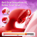 Upgraded Rose Muncher 5 In 1 Thrusting Clitoral G Spot Vibrator