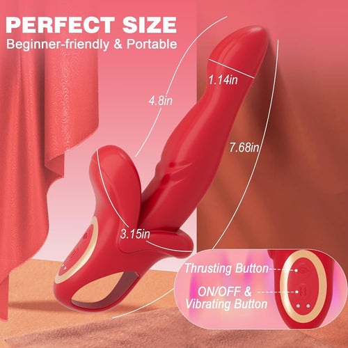 Alice 3 In 1 Thrusting Vibrating Rabbit G Spot Vibrator