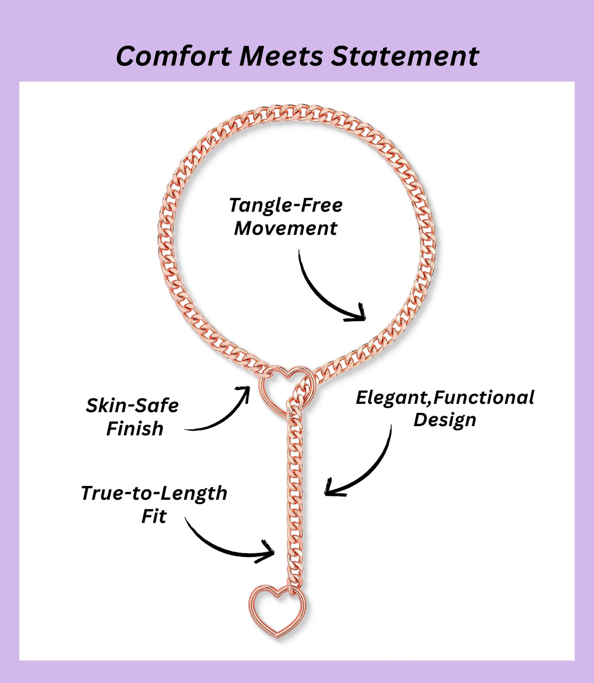 Heart O-ring Slip Chain