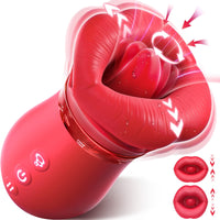 4IN1 Mouth Sucking Vibrator Rose Sex Toy