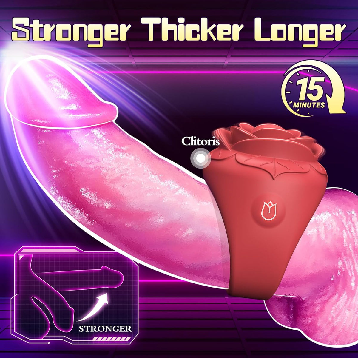Rose Mini Vibrator Clitoral Nipple Stimulator for Couple flirting
