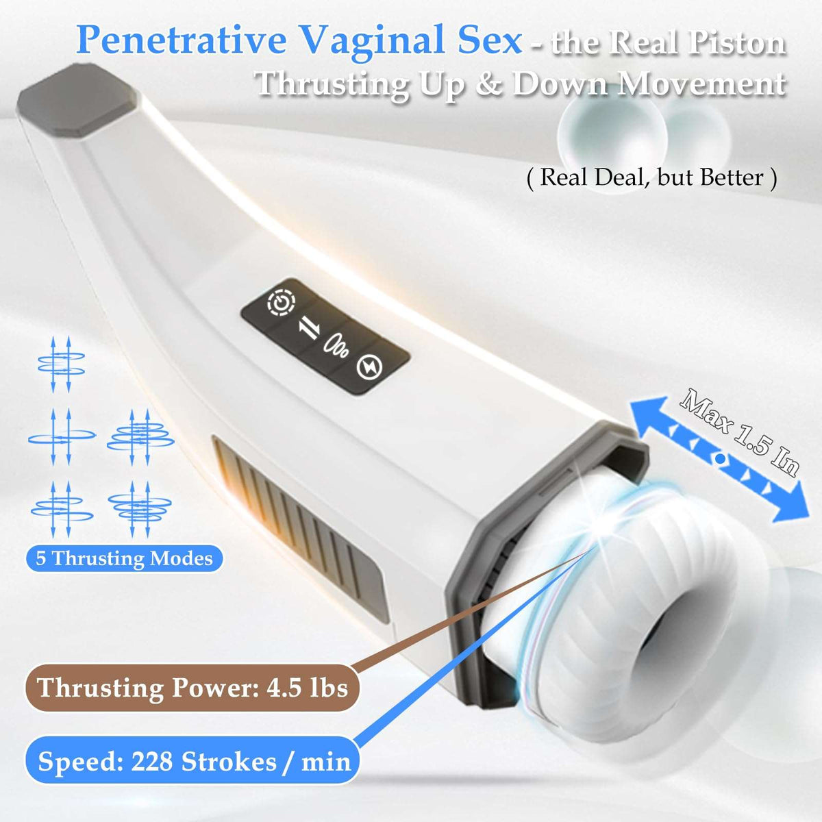 007-Ⅲ Penis 4D  Clip Suction Smart Real Voice Tongue Lick Male Masturbator