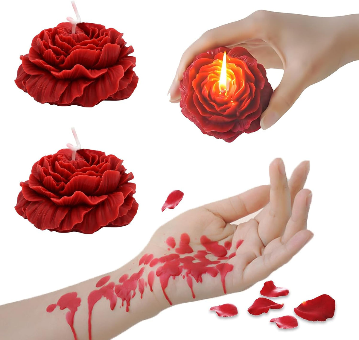 Peony Flower SM Low Temperature Candles For Date Night