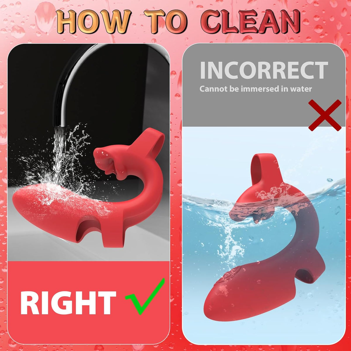 Finger Vibrator Rose Tongue Licking Clitoris G Spot Vibrator