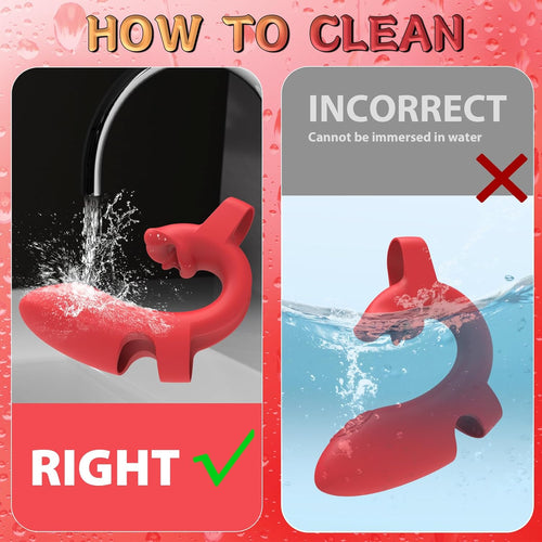 Finger Vibrator Rose Tongue Licking Clitoris G Spot Vibrator