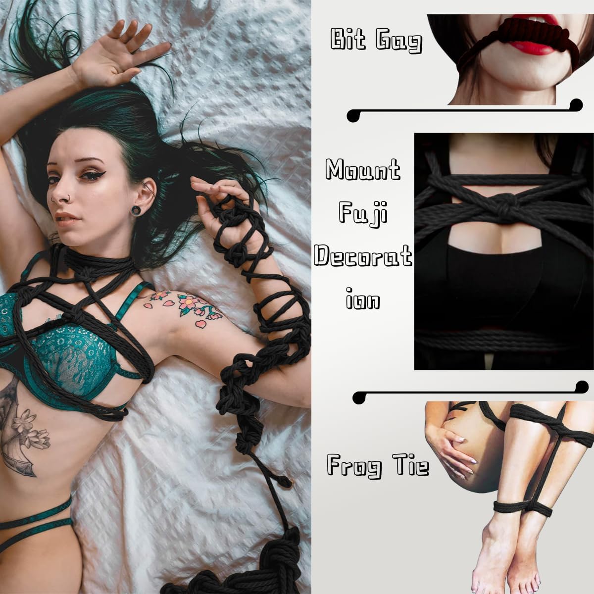 BDSM Bondage Rope Sex Restraints SM Starter Set 32 Feet/10m