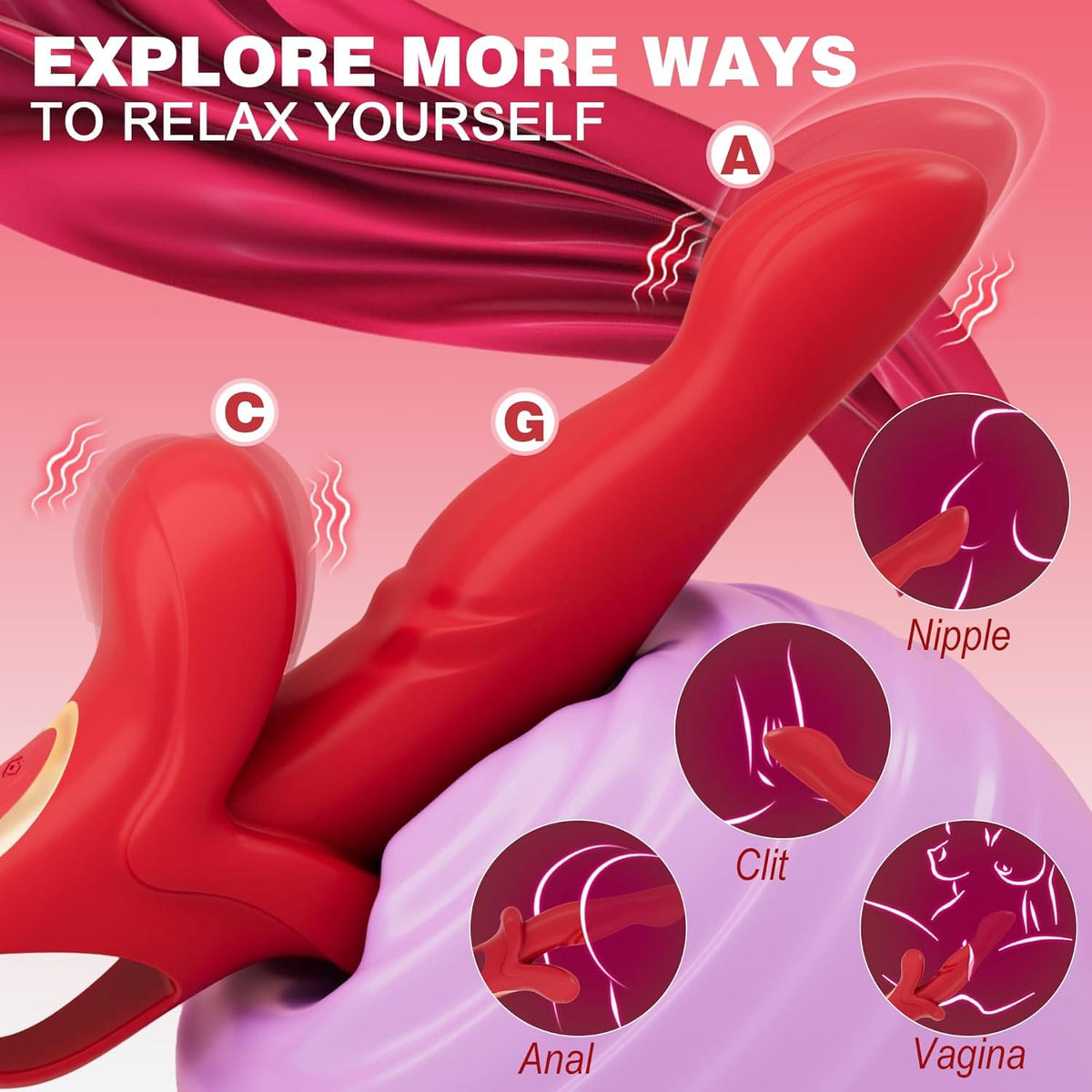 Alice 3 In 1 Thrusting Vibrating Rabbit G Spot Vibrator