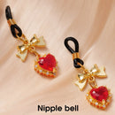 BDSM Heart - Shaped Nipple Clamps Bells