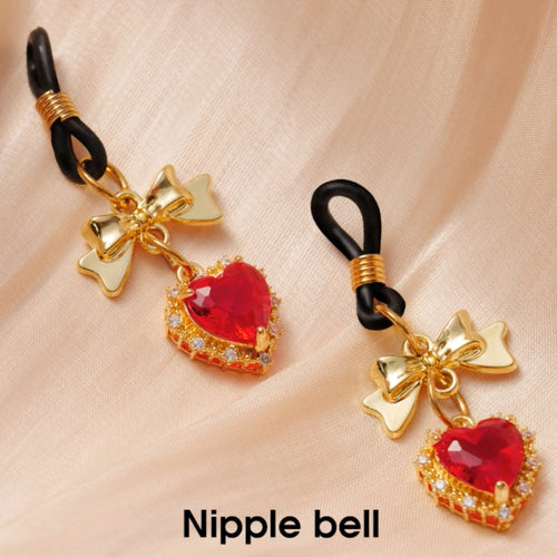 BDSM Heart - Shaped Nipple Clamps Bells