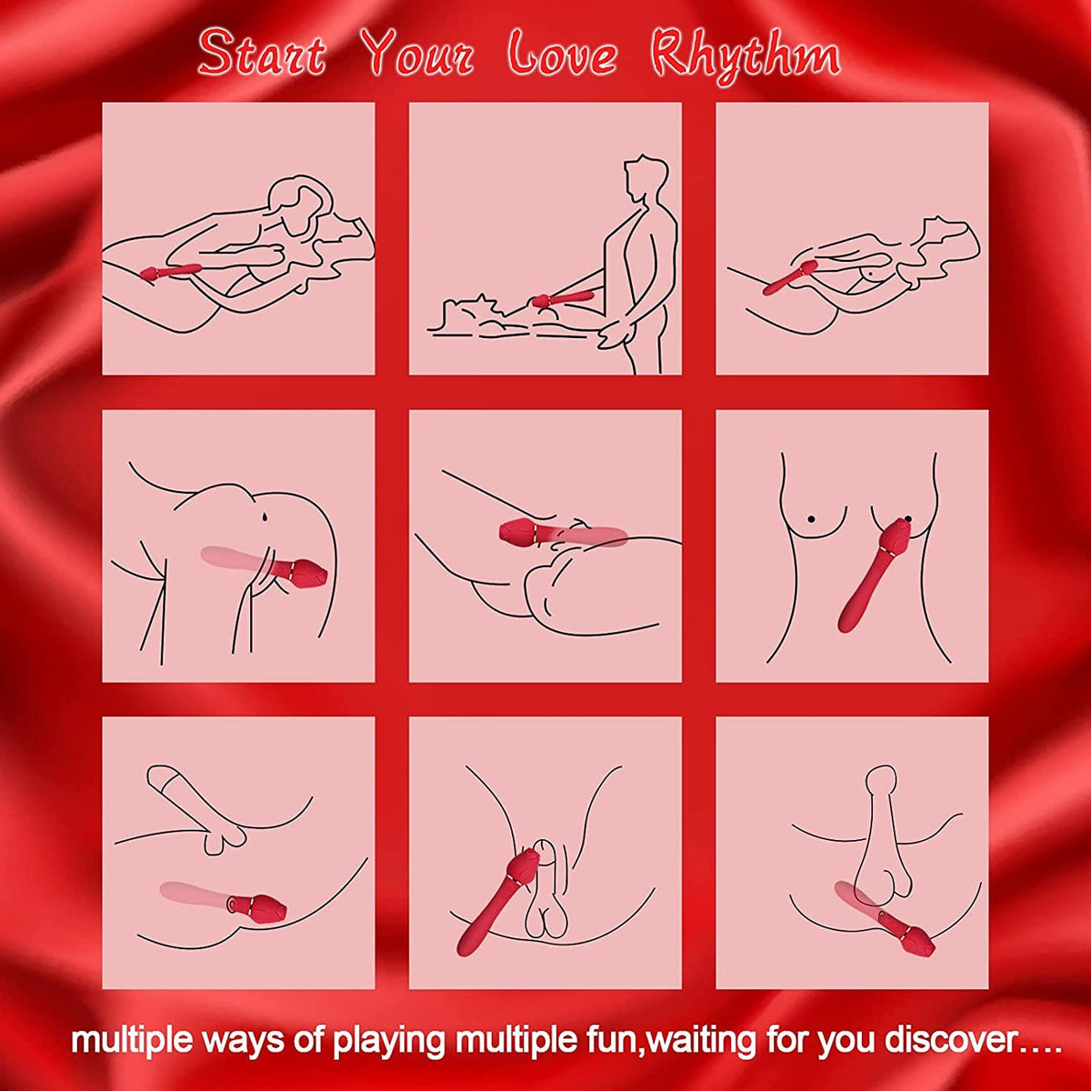 Rose Sucking G Spot Vibrator Clit Sucker Nipple Toy