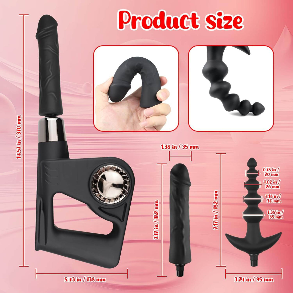 Handheld Multi Function Thrusting Vibration Dildo Machine