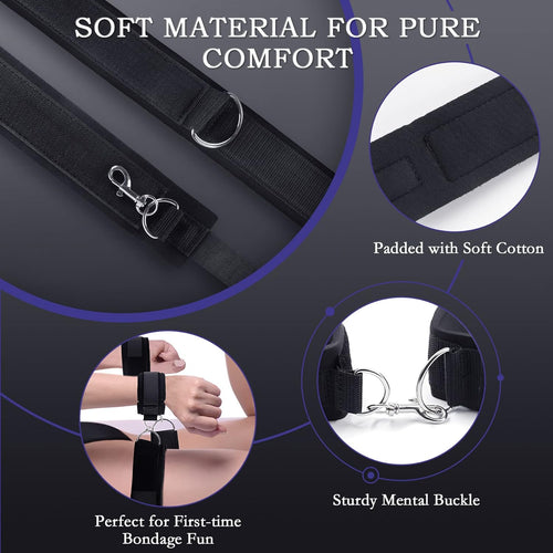 BDSM Wrist-to-Thigh Bondage Adjustable Sex Cuffs For Bedroom sex