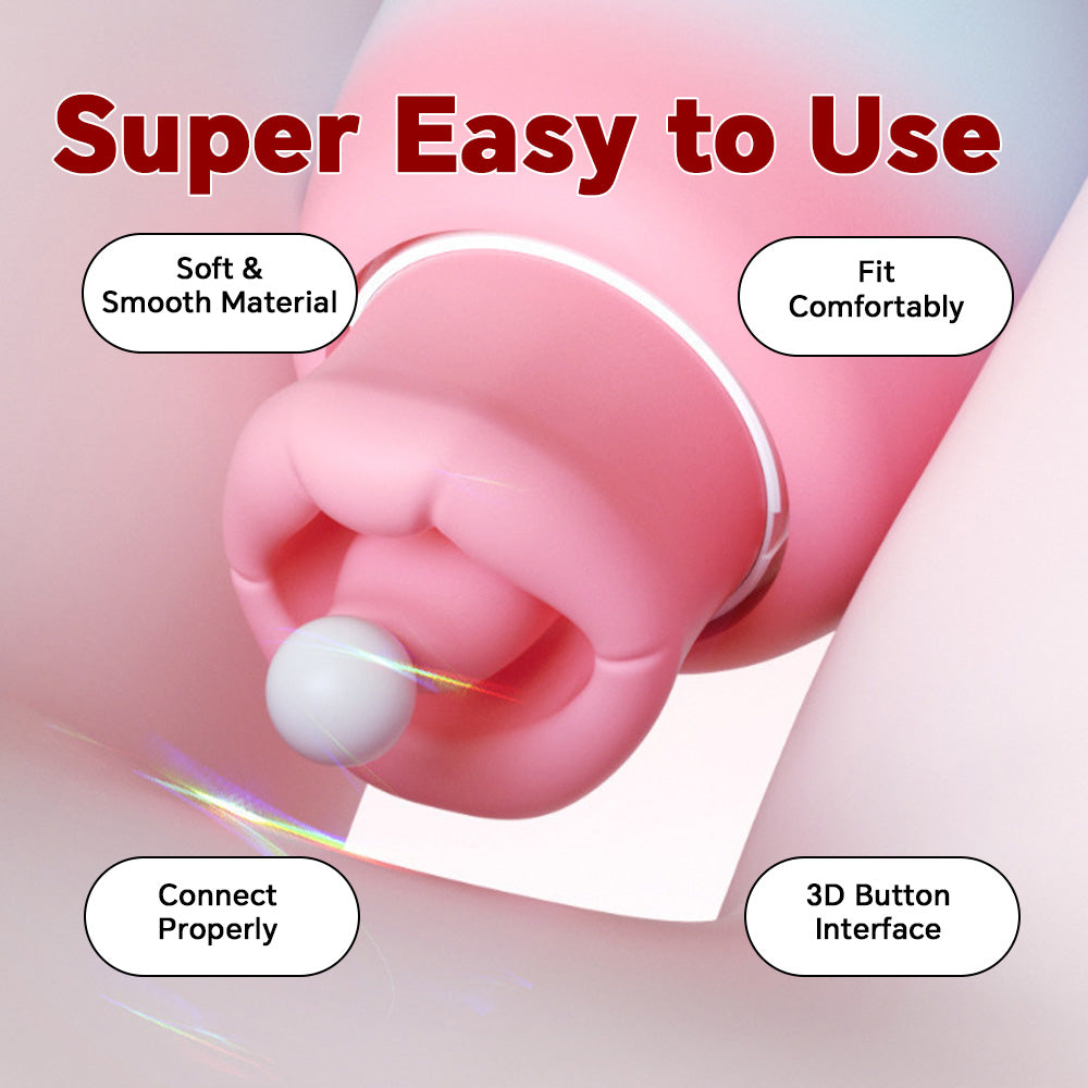 4 IN 1 Rose Sex Toy Adult Toys Licking Vibrater with 10 Mouth Kissing Vibrations