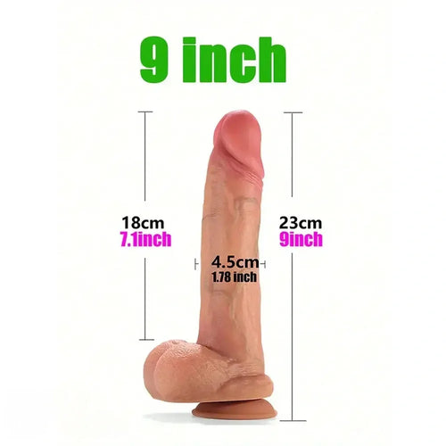 7in 8in 9in 10in Super Real Skin Soft Silicone Big Dildo For Anus Clit