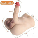 7in Real Feeling TPE Dildo 6.83lb Torso Sex Doll With Flat Base