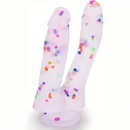 7in Soft Silicone Confetti Colorful Double Headed Dildo For Women Men