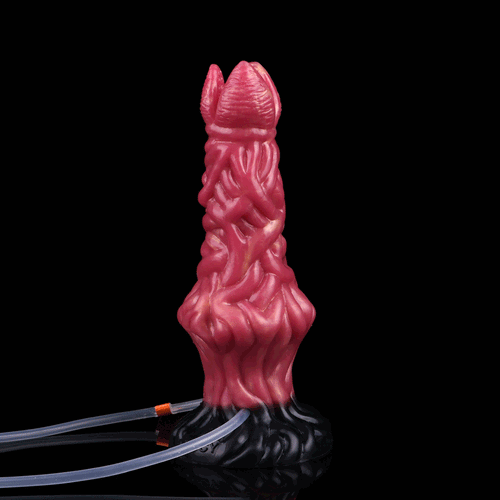 8.03in Ejaculating Inflatable Big Silicone Soft Fantasy Creature Dildo